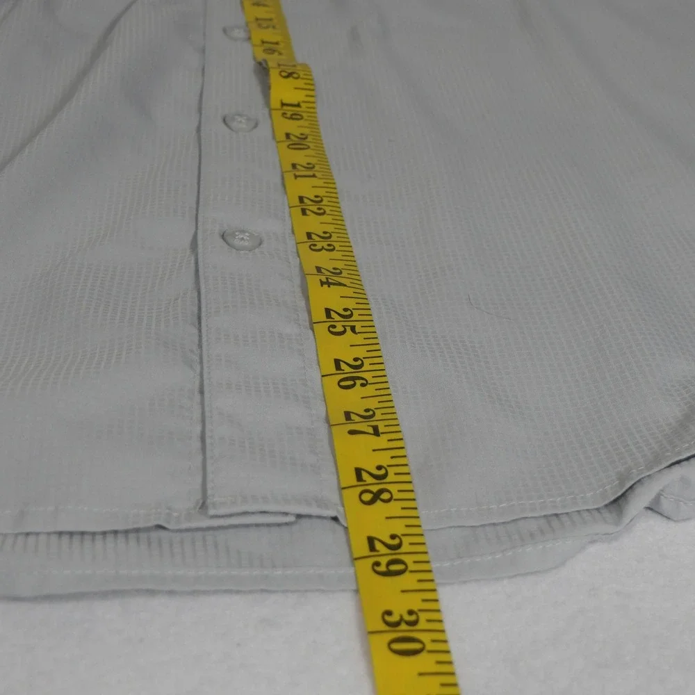 Columbia Mens PFG Shirt M Grey Fishing Omni-Shade Outdoors Hiking UPF 30 FM7266 - Picture 4 of 9